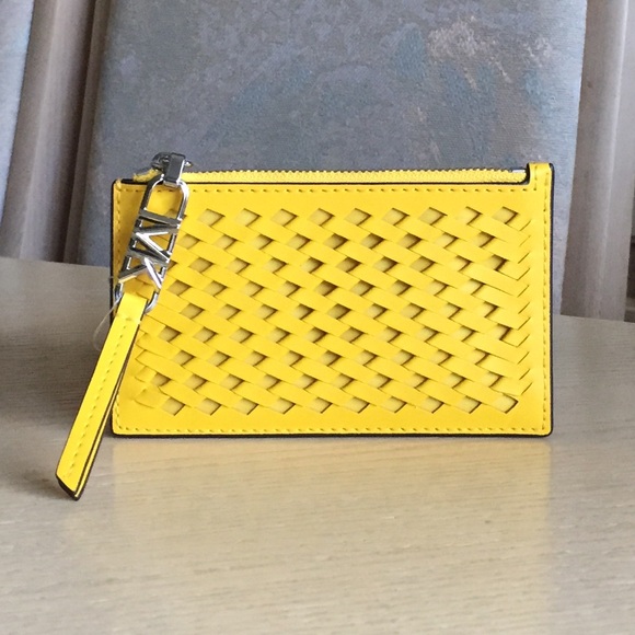 Michael Kors Empire Dandelion Leather Card Case - Picture 1 of 8